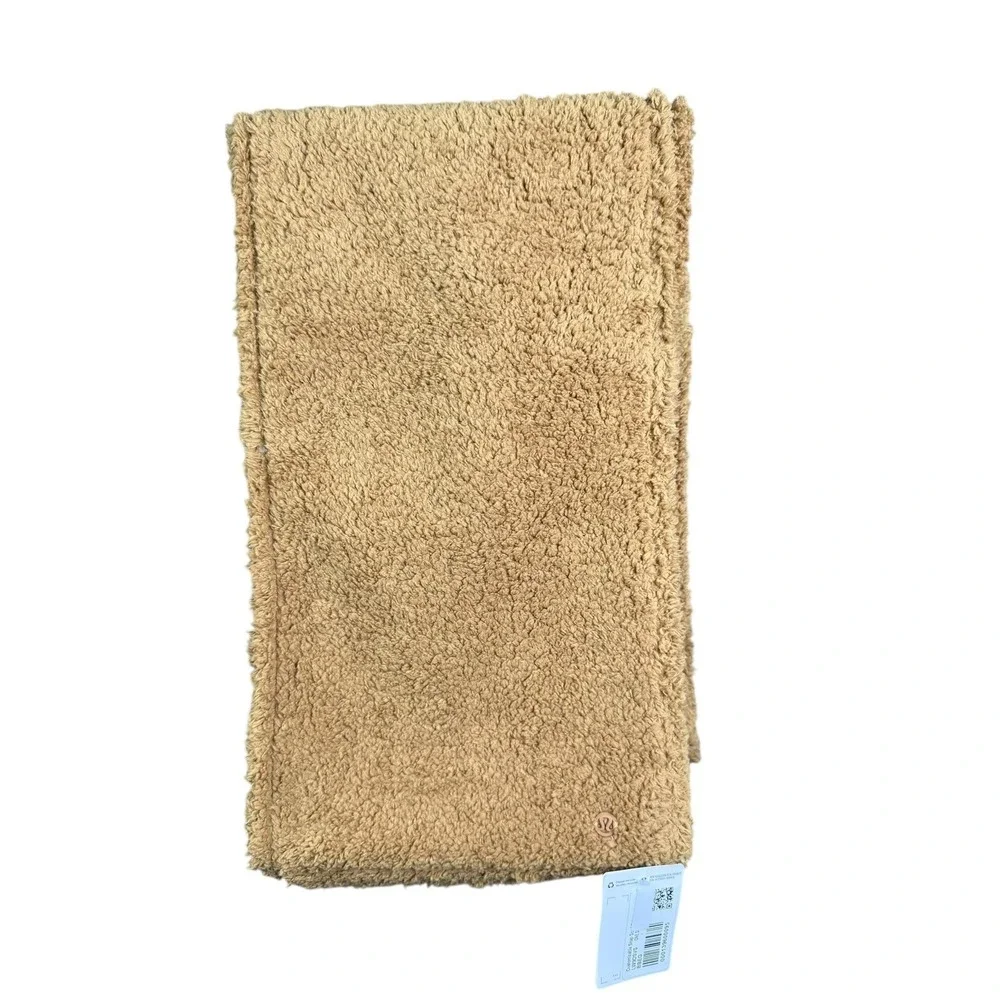 Lululemon Scarf Womens One Size Brown Sherpa Fleece‎ Snap Button Cozy Wrap
